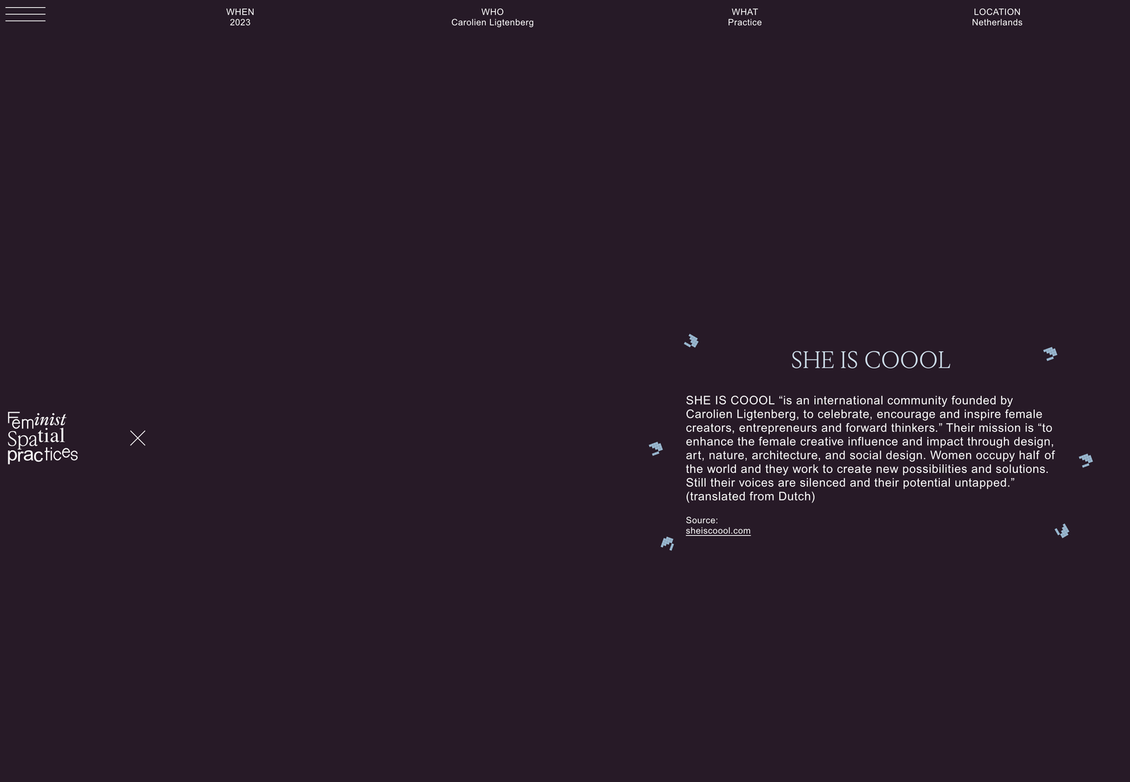 New Website is a Masterclass in Feminist Design History With 'Anti Big Tech' Design